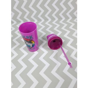 Cool Gear Topper Tumbler Cup Screw Lid W/ Straw Shark, Good Vibes, Alien Kids