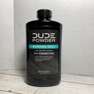 Dude Wipes HG2823011 10 oz Menthol Chill Charcoal Body Powder