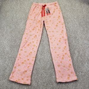 NEW Carnival Ladies Medium Womens Plush Fleece Lounge Sleep Pants Pink Blue