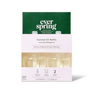 Scented Oil Refill Air Freshener - Lavender & Bergamot - 1.3 Fl Oz/2pk - Everspring™