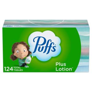 Puffs Plus Lotion Facial Tissues, 1 Family Box, 124 Tissues"