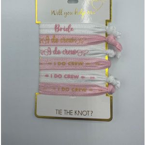 Will You Help Me Tie The Knot Hair Ties, 6 count, Package of 4"