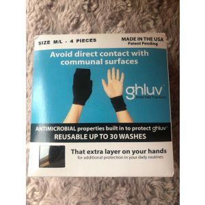 Ghluv Better Safe Than Sorry 4 Pcs Antimicrobial Gloves, Black - You Choose Size