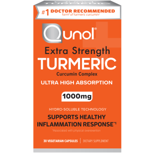 Qunol Turmeric Curcumin Capsules, 1000mg, Ultra High Absorption, Joint Support Supplement, 30 Count"