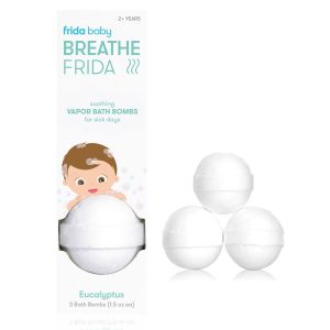 Frida Baby BreatheFrida Eucalyptus Vapor Rub Bath Bombs, Natural Nasal Decongestant, 3 Count"