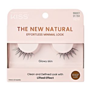 KISS The New Natural, False Eyelashes, Glowy Skin, 12 mm, 1 Pair"