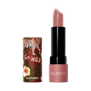 Almay Lip Vibes Lipstick, with Shea Butter and Vitamins E and C, Go Wild"