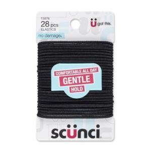 Scunci: Black Hair Bands, 28 ct"