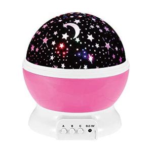 Gabba Goods, Baby Nightlight, Night Light, Nursery, Moon Star Projector 360 Degree Rotation, 4 LED Bulbs 6 Light Modes Changing with USB Cable, Unique Gifts for Men Women Kids Best Baby Gifts"