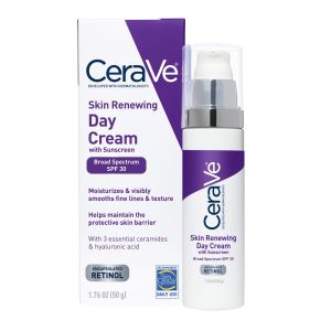 CeraVe Skin Renewing Anti Aging Retinol Cream, Face Moisturizer with SPF 30 1.7 fl oz"