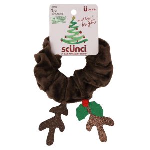 Scunci The Original Scrunchie 1 pc Reindeer Twister