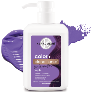 Keracolor Clenditioner for Brunettes Hair Dye, Purple, 12 fl oz"