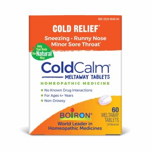 Boiron ColdCalm Tablets, Homeopathic Medicine for Cold Relief, Sneezing, Runny Nose, Minor Sore Throat, 60 Tablets"