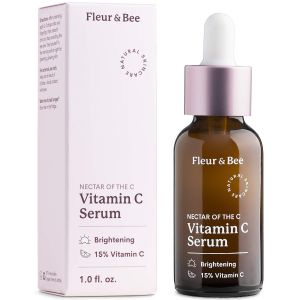 Natural Vitamin C Serum for Face - 15% with Ferulic Acid, Vitamin E - Anti Aging, Reduce Appearance of Wrinkles, Dark Age Spots, Lines - Dermatologist Tested - Nectar of the C by Fleur & Bee (1 Fl Oz)"