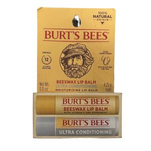 Burt's Bees Beeswax Lip Balm Original and Ultra Conditioning  Set of 2