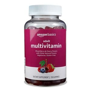 Amazon Basics Adult Multivitamin, 150 Gummies, 75-Day Supply, Mixed Berry & Cherry (Previously Solimo)