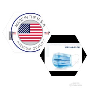 MADE IN USA-  50 pcs-3 layers protection disposable - Made in USA/FDA & CE listed