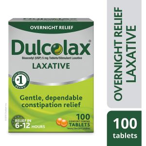 Dulcolax Laxative Tablets (100 Ct), Reliable Overnight Relief"