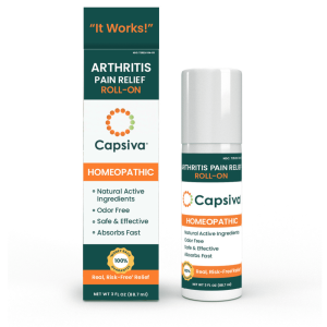 Capsiva Roll-on Arthritis Pain Relieving Gel, Homeopathic, over-the-Counter, 3 oz."