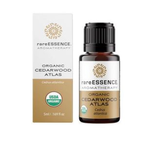 rareESSENCE Aromatherapy Organic Cedarwood Atlas 100% Pure Essential Oil (Cedrus Atlantica) 5ml *EN