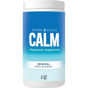 Natural Vitality CALM Magnesium Powder Supplement for Stress Relief, Unflavored, 4 Ounces"