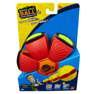 WAHU Phlat Ball Jr. by Goliath Sports Flying Saucer Ball Toy for Kids Ages 5+, Collapsible Time Delay Flying Disc Toy, Throw a Disc Catch a Ball, Orange/Red"