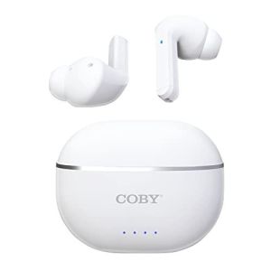 Coby Noise Canceling Earbuds Wireless, White