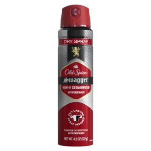 Old Spice Men's Antiperspirant Deodorant Invisible Dry Spray, Swagger Scent, 4.3oz"