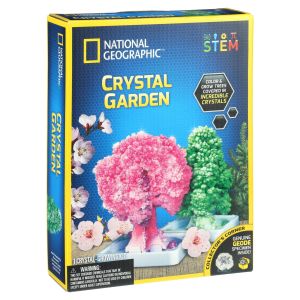 NATIONAL GEOGRAPHIC Crystal Growing Garden – Grow Two Crystal Trees in Just 6 Hours with this Crystal Growing Kit for Kids, Includes Geode, Learning Guide, and More, Great Gift for Boys and Girls"