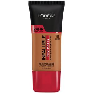 L'Oreal Paris Infallible Pro-Matte Liquid Foundation Makeup, 111 Soft Sable, 1 fl oz"