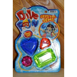 Crystals Gems Swimming Pool Dive Toys Diving Fun Diving 4-Count NEW in PACKAGE