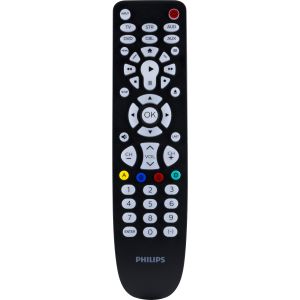 Philips 6-Device Backlit Universal Remote TV Control in Brushed Black, SRP9368D/27"