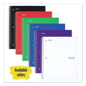 Five Star Wirebound Notebook, 3 Subject, College Ruled, 11"" x 8 1/2"", Assorted (11195)"