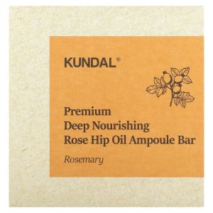 Kundal Rose Hip Oil Ampoule Bar Soap, Rosemary, 3.53 oz (100 g)"