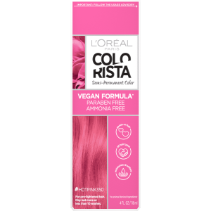 L'Oreal Paris Colorista Semi Permanent Hair Color, Light Bleached Blondes Hot Pink"