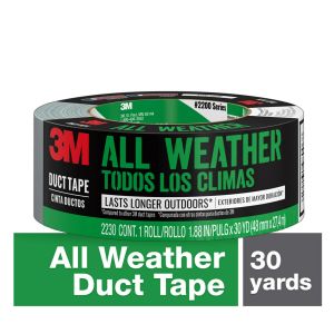 3M All Weather Duct Tape, 1.88 in x 30 yd, Gray, 1 Roll/Pack"