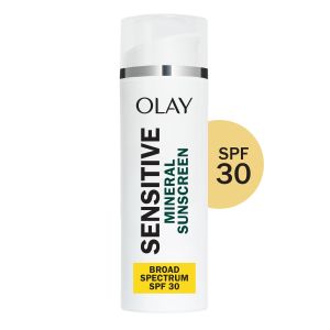 Olay Sensitive Mineral Sunscreen SPF 30 Face Moisturizer, Sun Protection for Sensitive Skin, 1.7 oz"