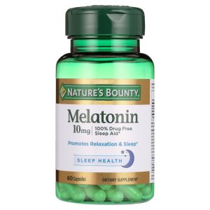 Nature's Bounty Melatonin Sleep Aid Capsules, 10 Mg, 60 Ct"