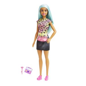 Barbie Makeup Artist Doll with Teal Hair and Career-Themed Accessories Like Palette and Brush