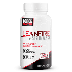 Force Factor LeanFire with Next-Gen SLIMVANCE, Advanced Thermogenic Fat Burner, 60 Count"