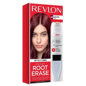 Revlon Root Erase Permanent Hair Color, At-Home Root Touchup Hair Dye with Applicator Brush for Multiple Use, 100% Gray Coverage, 4B Burgundy, 3.2 fl oz"