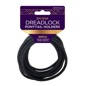 DONNA Dreadlock Ponytail Holders, Extra Comport More Stretch, Hair Ties 10pcs"