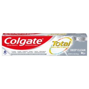 Colgate Total Deep Clean Toothpaste, Whitening Toothpaste, Mint, 1 Pack, 5.1 Oz Tube"