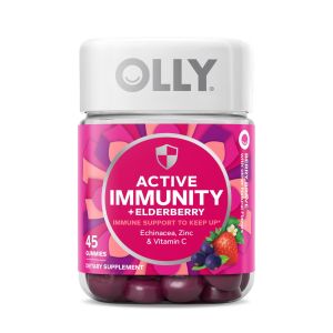 OLLY Immunity Gummy, Immune Support, Elderberry, Zinc, Vitamin C, 45 Ct"