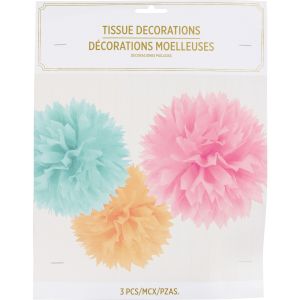 Amscan Party Impressions Hanagable Decorative, Fluffy Pastel - 3 Ct | CVS