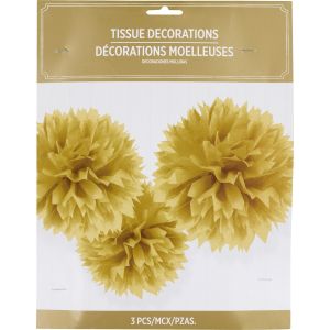 Amscan Party Impressions Hanagable Decorative, Fluffy Gold - 3 Ct | CVS