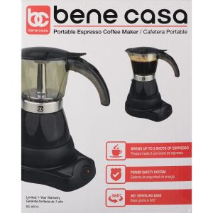 Bene Casa Electric Espresso Maker/Cafetera, Black, 3 CUP | CVS