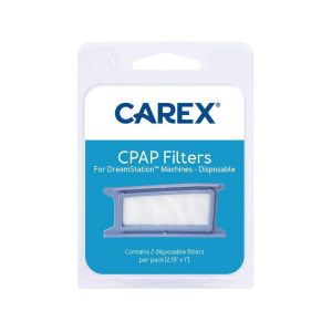 Carex CPAP Filters For Dreamstation 2™ Machines, 2.19"" x 1"" Disposable, 2 Pack"