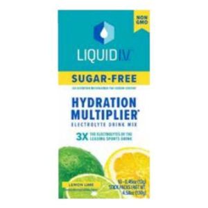 Liquid I.V. Sugar Free Hydration Multiplier Vegan Powder Electrolyte Supplements - Lemon Lime - 0.45oz/10ct