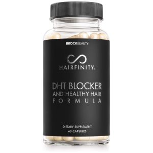 Hairfinity DHT Blocker and Healthy Hair Formula - Growth Supplement with Saw Palmetto, Biotin, and Vitamins to Stop Hair Loss and Regrow Hair - Vegan (60 Veggie-Capsules)"